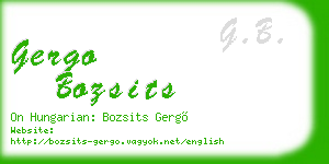 gergo bozsits business card